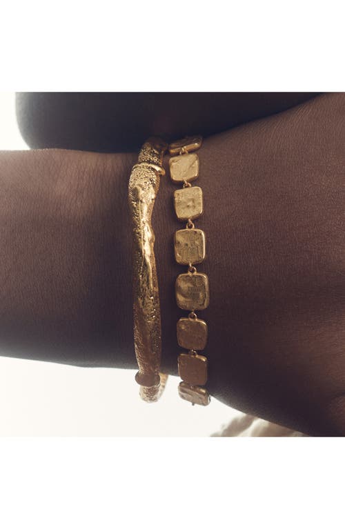 Reiss Monisha Molten Bangle In Gold Tone