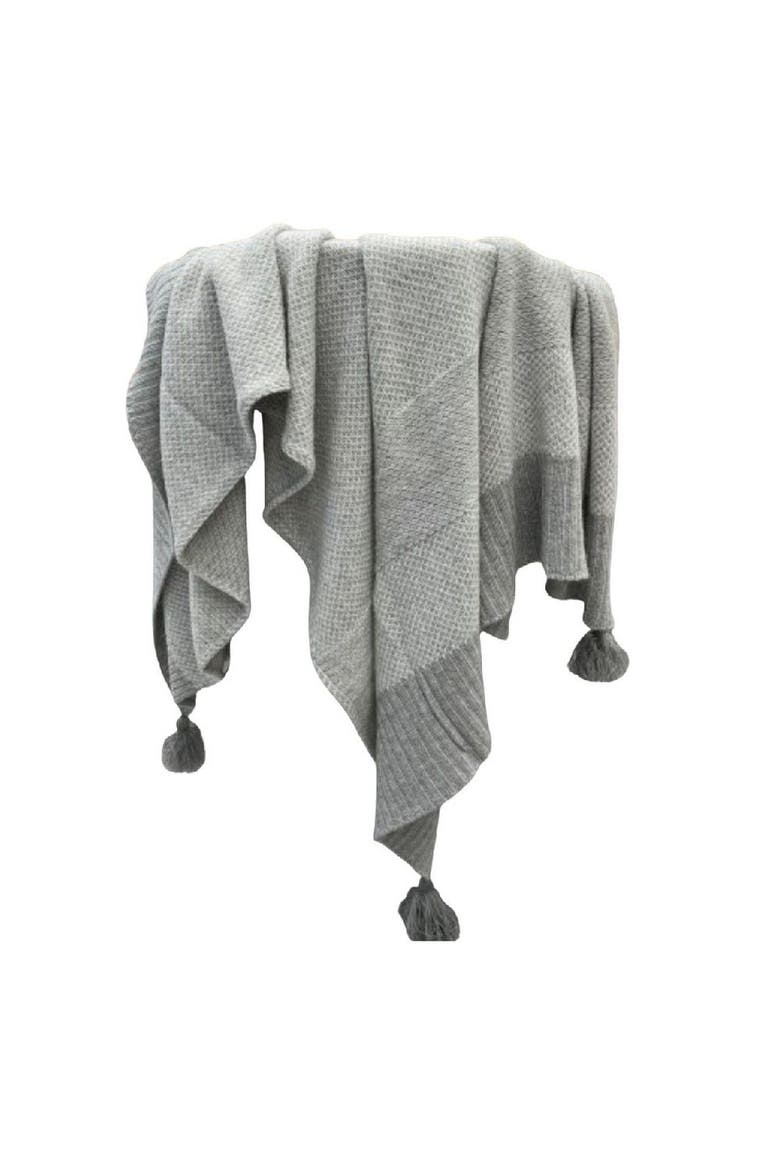 Wool Blended Throw, Main, color, Solid Gray