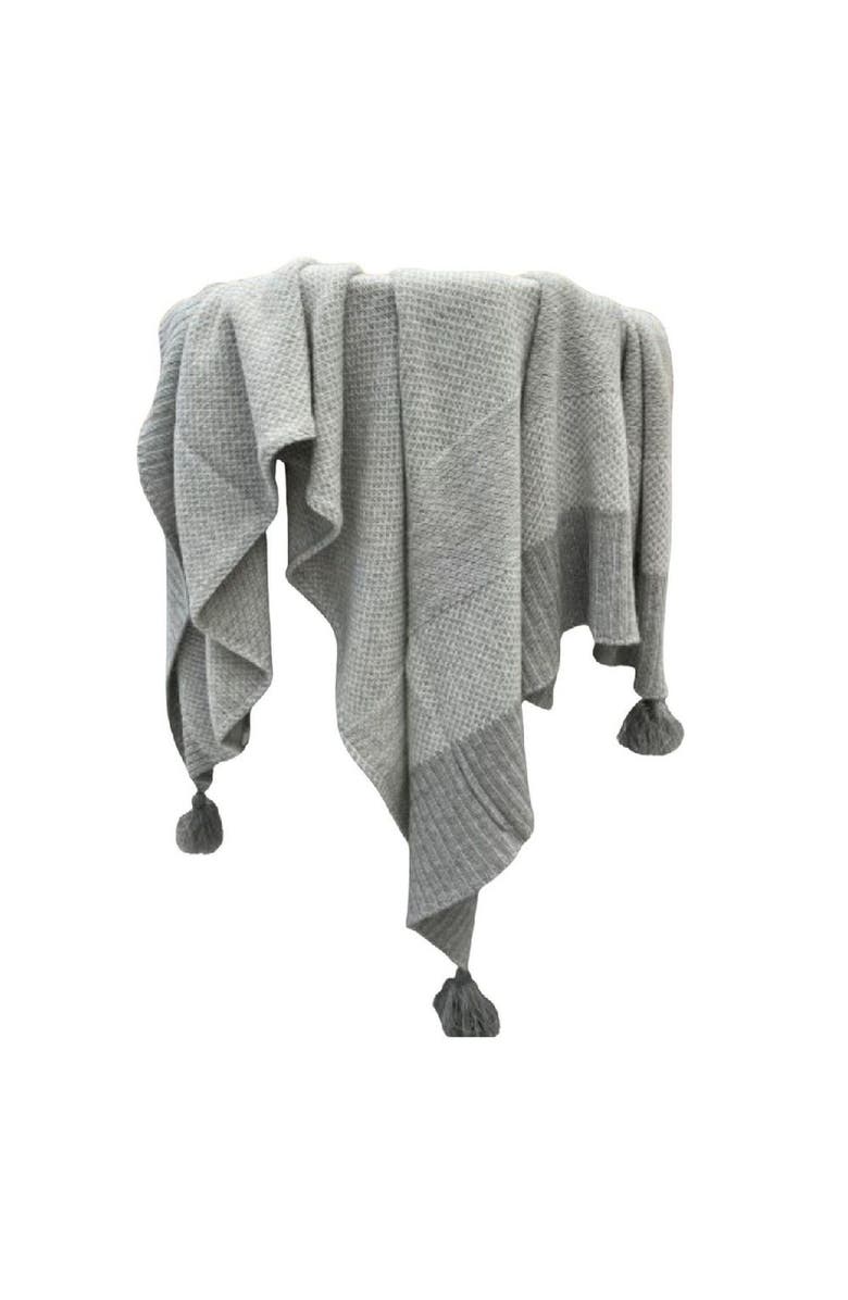 loom.ist Wool Blended Throw, Main, color, Solid Gray