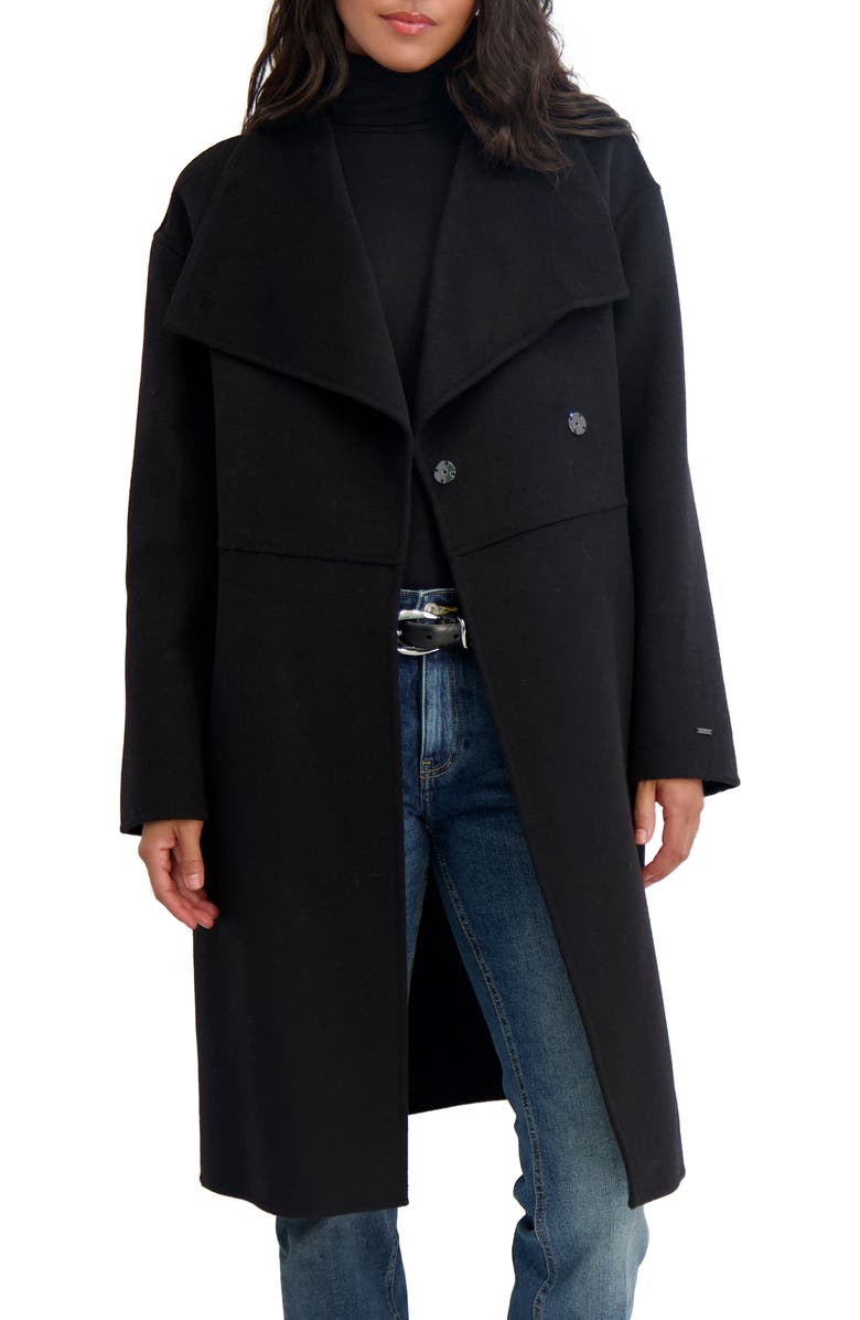 Tahari Coco Wool Blend Blazer, Main, color, Black