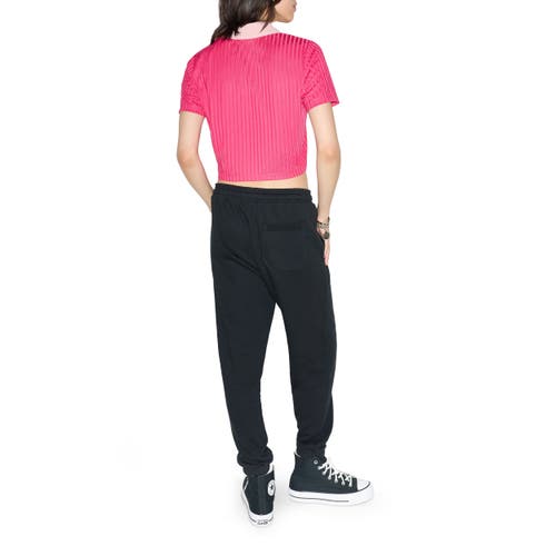 Converse Crest Polo In Rough Raspberry