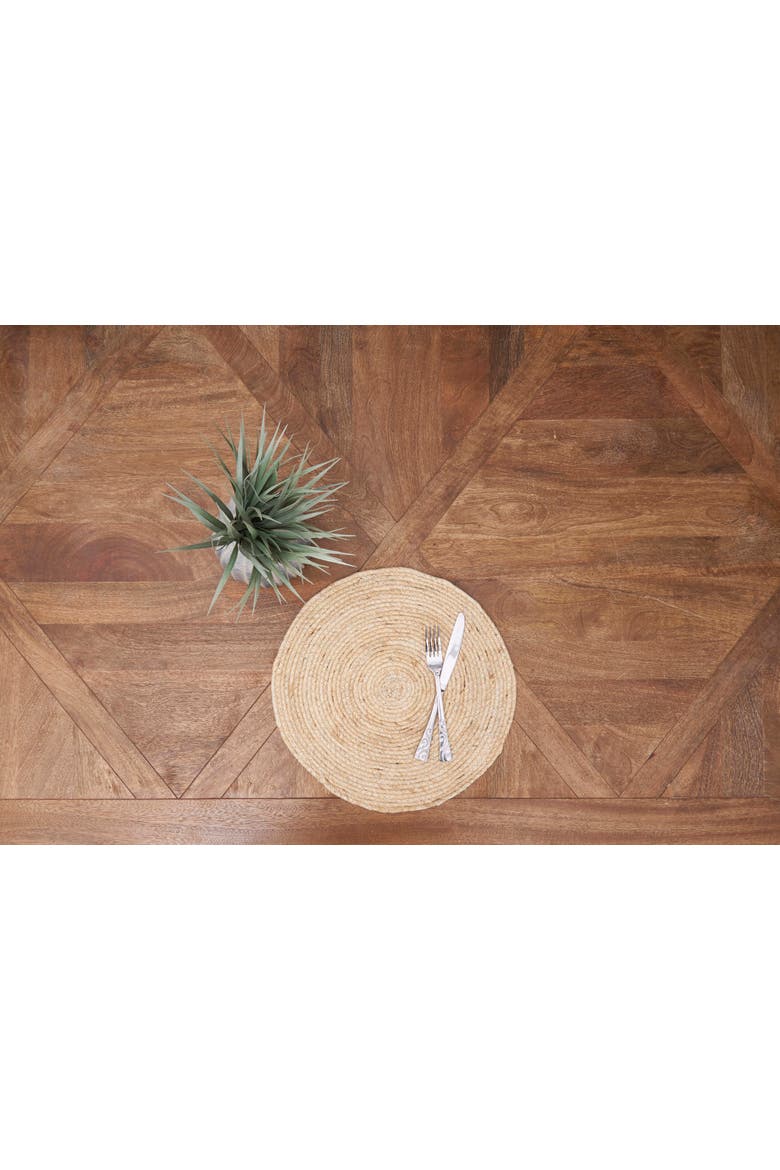 White Seagrass Round Placemats Set of 6, 15", Alternate, color, Beige