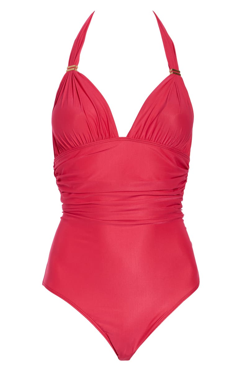 ViX Paula Hermanny Bia One-Piece Swimsuit, Alternate, color, Wine