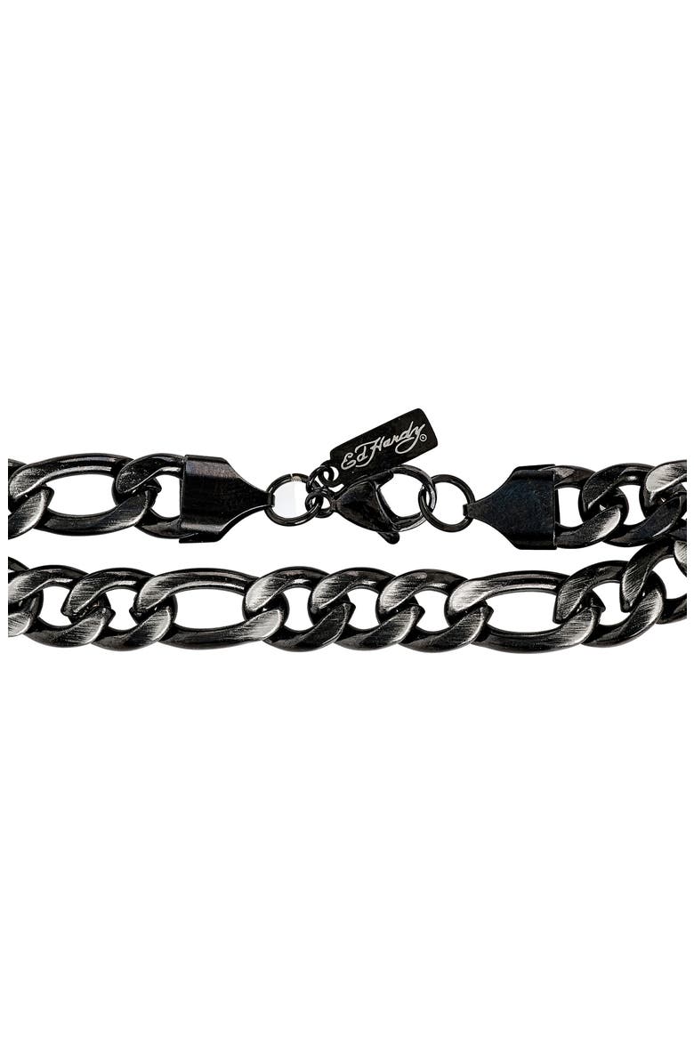 Men's Figaro Chain Bracelet, Alternate, color, BLACK