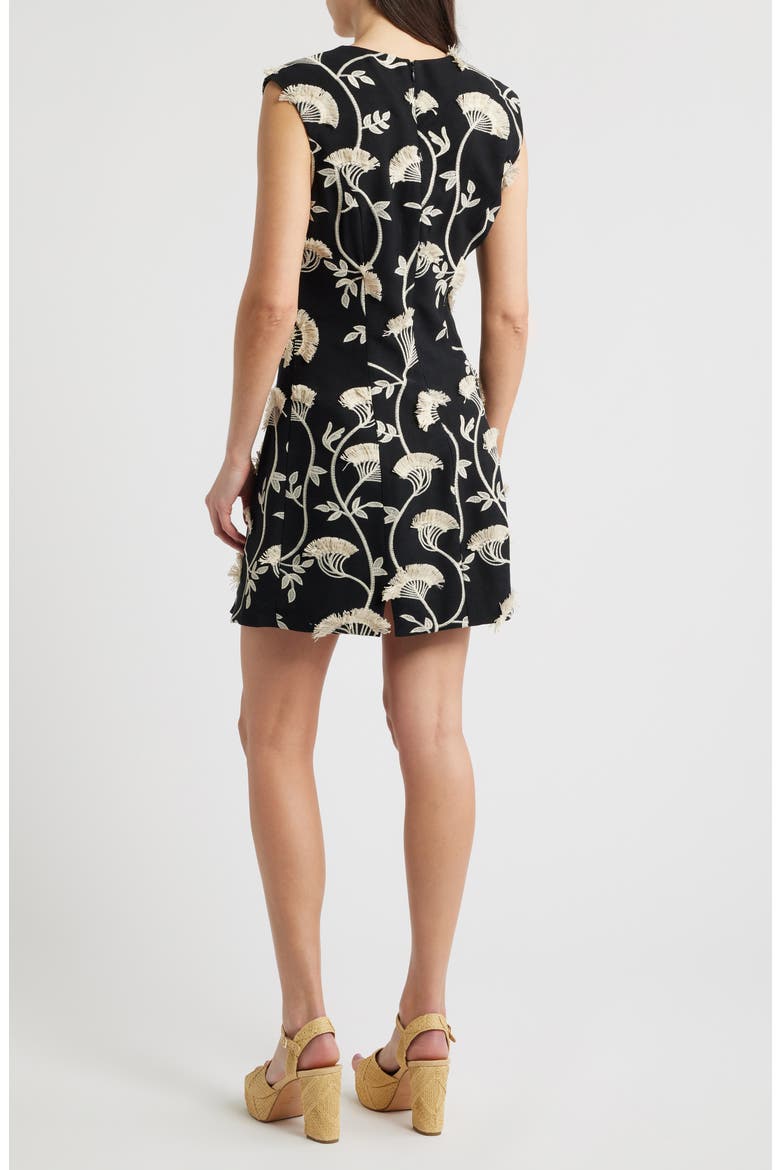 Casia Embroidered Sheath Minidress, Alternate, color, BLACK MULTI