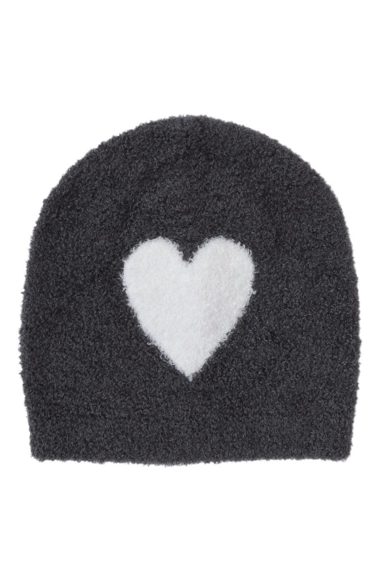 Barefoot Dreams<sup>®</sup> Cozychic Lite<sup>®</sup> Baby Heart Beanie, Main, color, Carbon-Pearl
