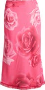 Bella Venice Roxy Rose Print Midi Skirt