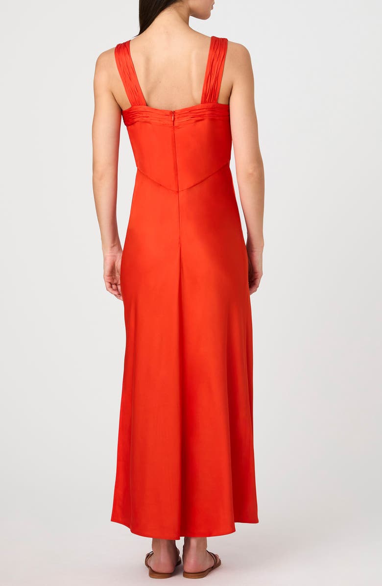 French Connection Ennis Satin Slipdress, Alternate, color, Miami Orange