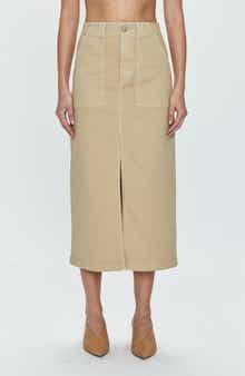 Pistola Pamela Stretch Cotton Midi Skirt