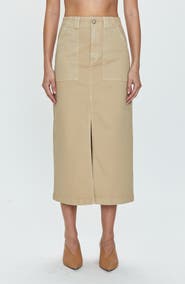 Pistola Pamela Stretch Cotton Midi Skirt