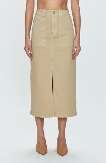 Pistola Pamela High Rise Utlility Skirt In Latte