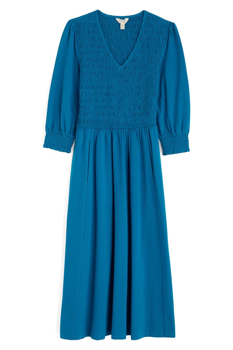 Sea Sound Smocked Midi Dress, Alternate, color, SHORE