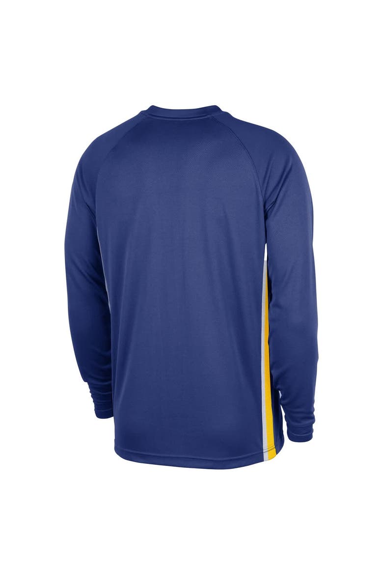 Men's Nike Royal Golden State Warriors 2025/26 Authentic Pre-Game Legend Dri-FIT Long Sleeve Shooting Shirt, Alternate, color, Royal