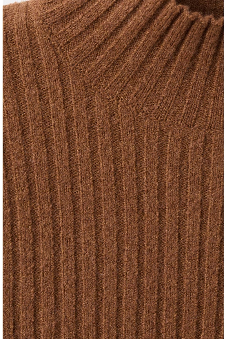 Simonet Turtleneck Rib Sweater, Alternate, color, CARAMEL