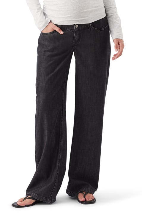 Billie Elastic Wide Leg Maternity Jeans