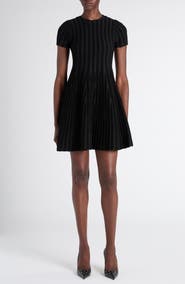 McQueen Chenille Stripe Sweater Dress