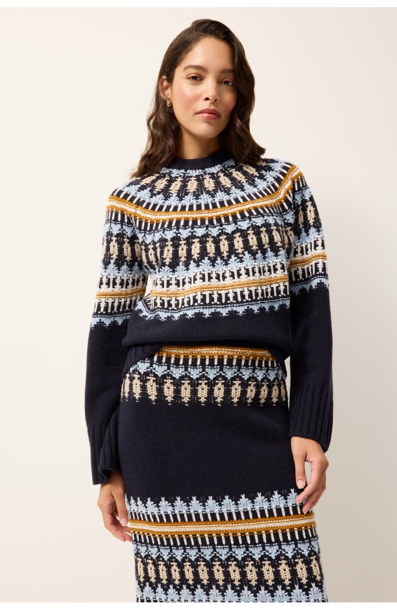 Marie Oliver Dion Sweater, Alternate, color, Sea