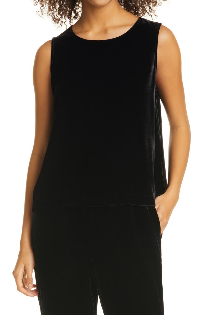 Eileen Fisher Velvet Tank Top, Main, color,