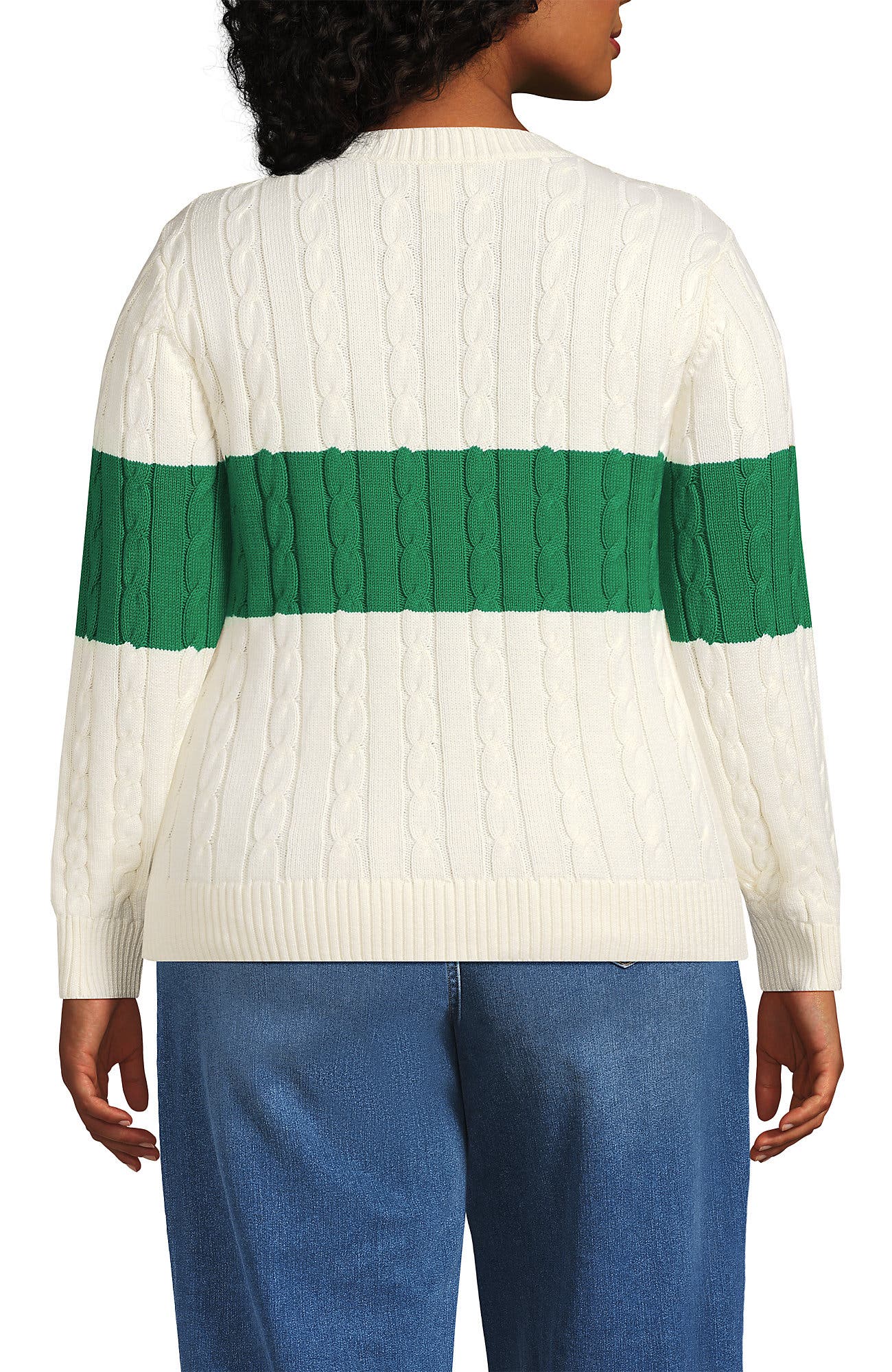 Plus Size Drifter Classic Cable Crew Neck Sweater - image 2