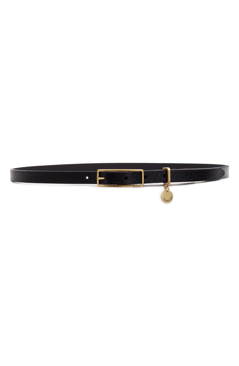 rag & bone Baby Rebound Leather Belt, Main, color,