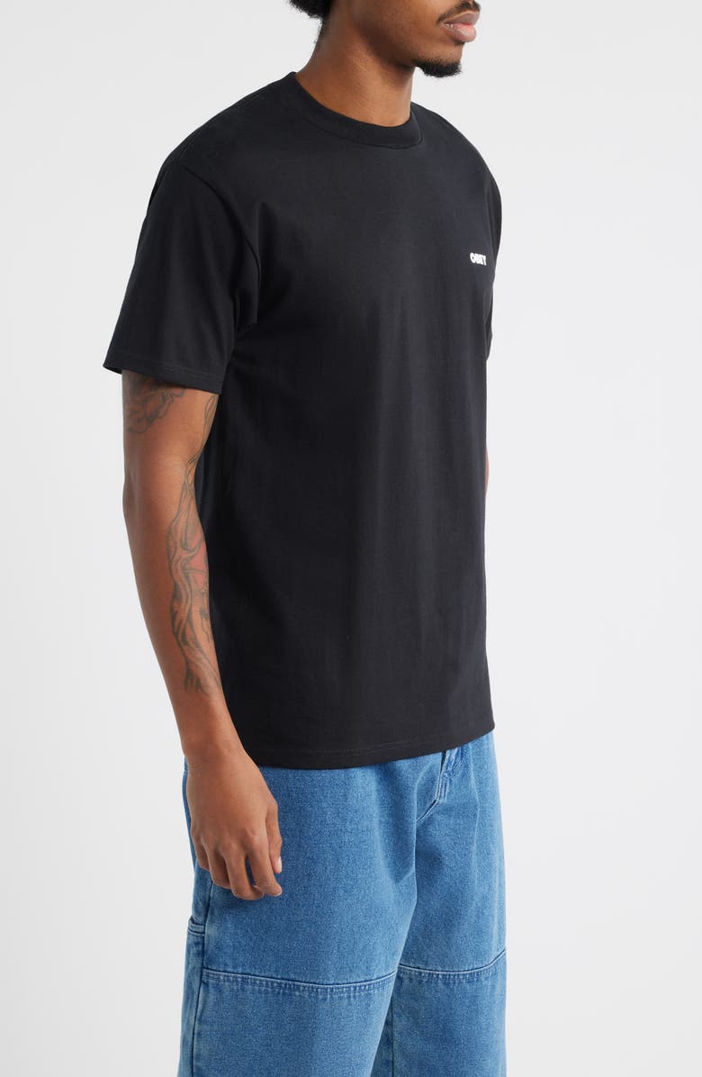 Obey Smog City Cotton Graphic T-Shirt, Alternate, color, Black