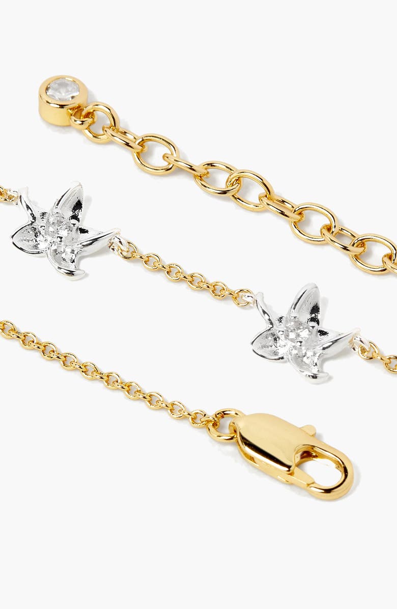 YOJ Luludi Flower Mix Metal Bracelet in Gold, Alternate, color, Two Tone