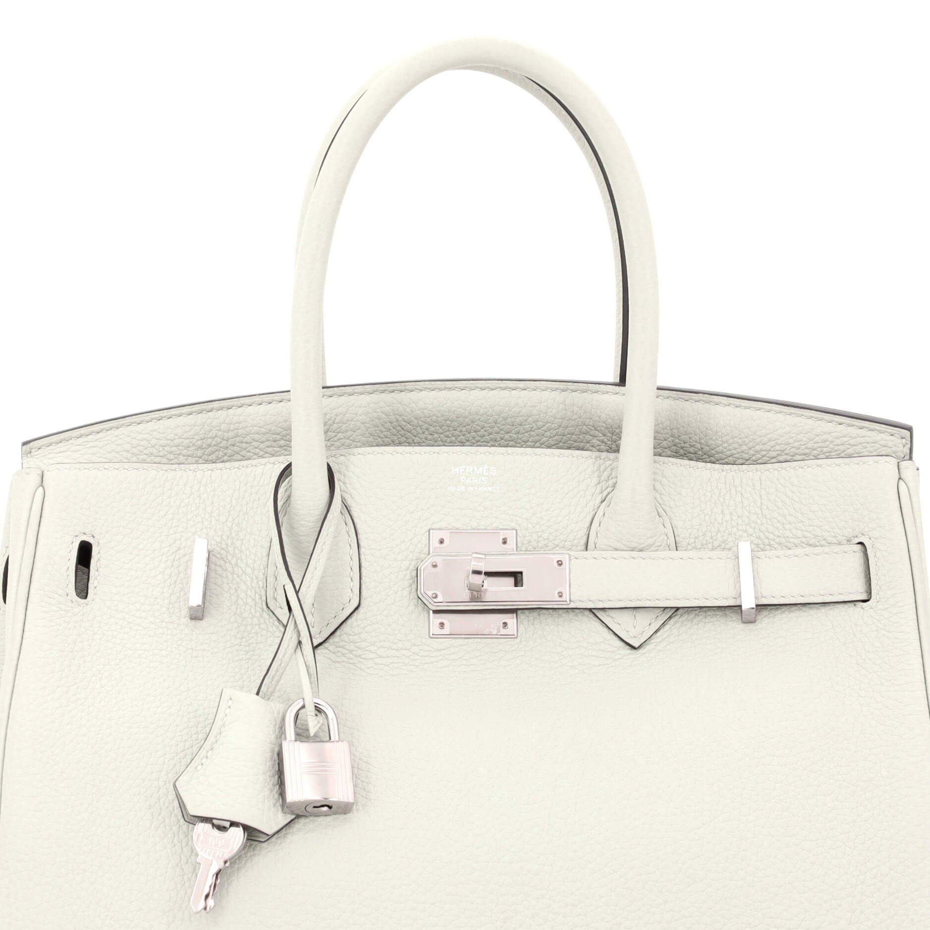 Pre-Owned Hermes Birkin Handbag Grey Togo with Palladium Hardware 30, Alternate, color, 