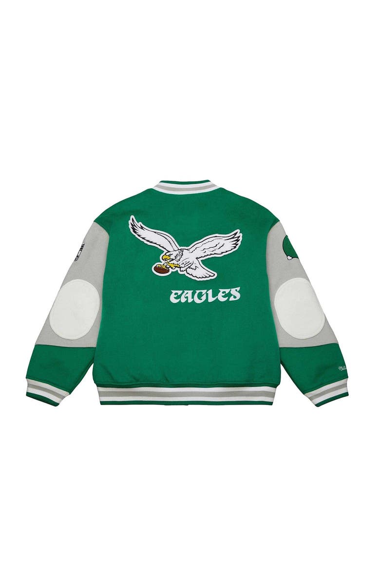 Mitchell & Ness Unisex Mitchell & Ness Kelly Green Philadelphia Eagles Varsity Team Full-Snap Jacket, Alternate, color, Kelly Green