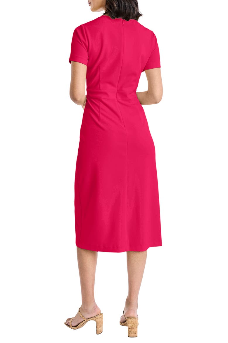 Short Sleeve Tulip Hem Midi Dress, Alternate, color, JAZZY PINK