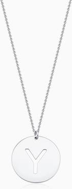 Oradina Say My Name Initial Pendant Necklace in Sterling Silver