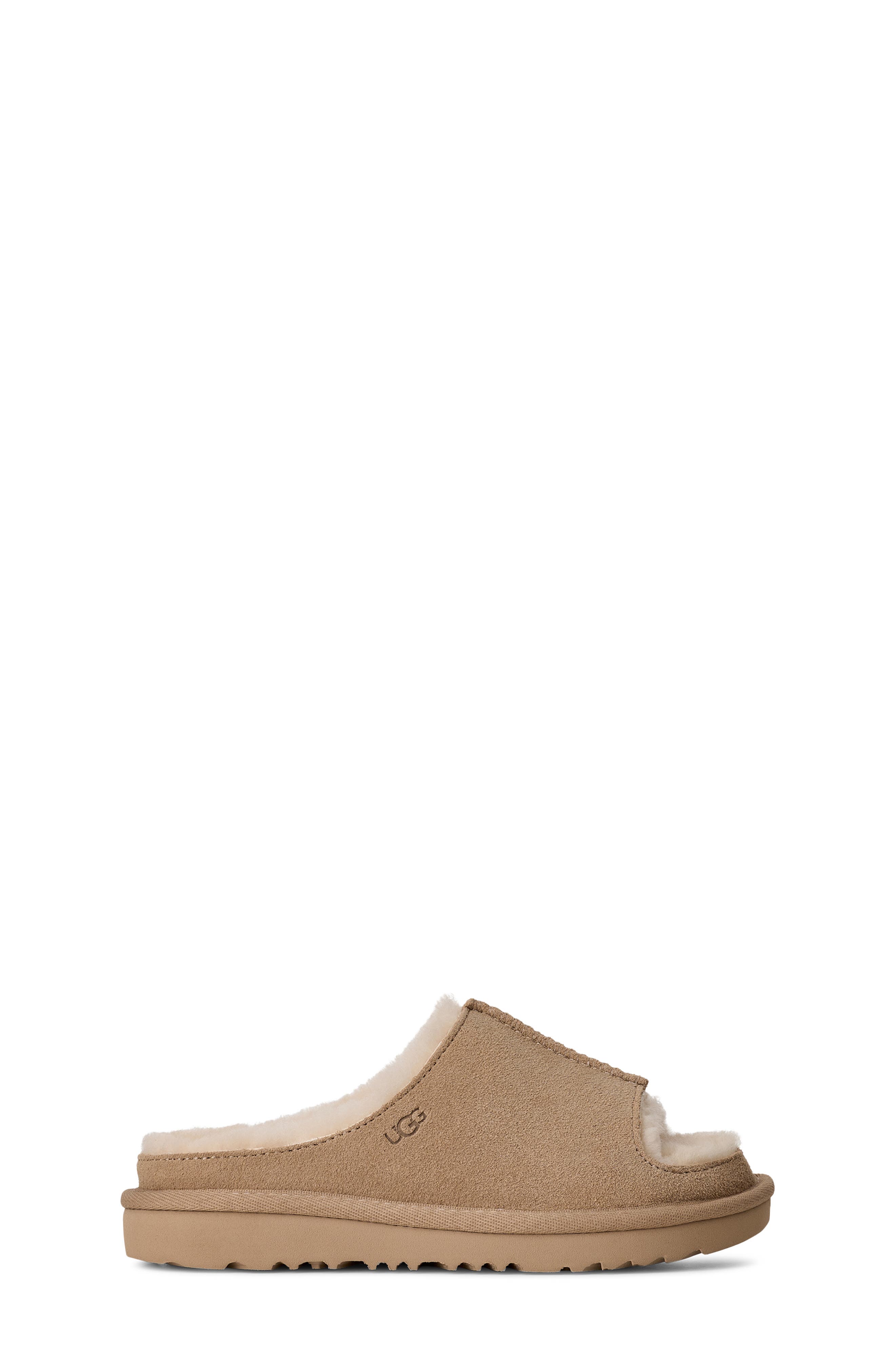 Kids' Greenport Genuine Shearling Lined Slide Sandal, Alternate, color, SAND