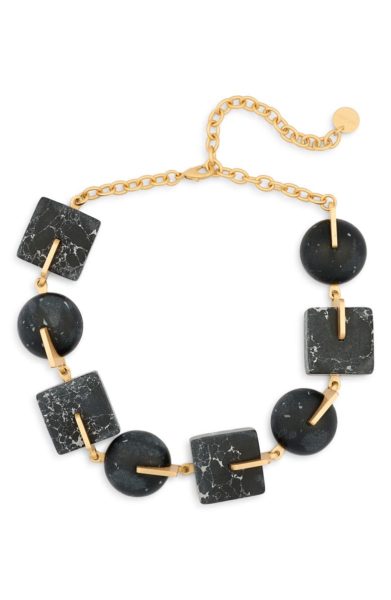 Cult Gaia Laguna Stone Choker Necklace, Alternate, color, Black Multi