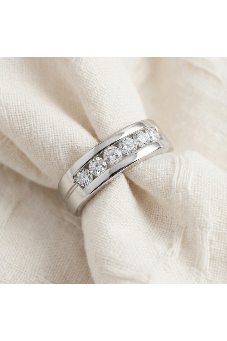 Men's 5/8Ct Diamond 6-Stone Polished Wedding Ring Lab Grown 10k Gold, Alternate, color, 10k Yellow Gold