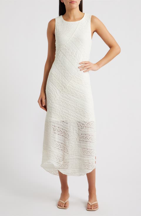 Ribbon Lace Sleeveless Maxi Dress