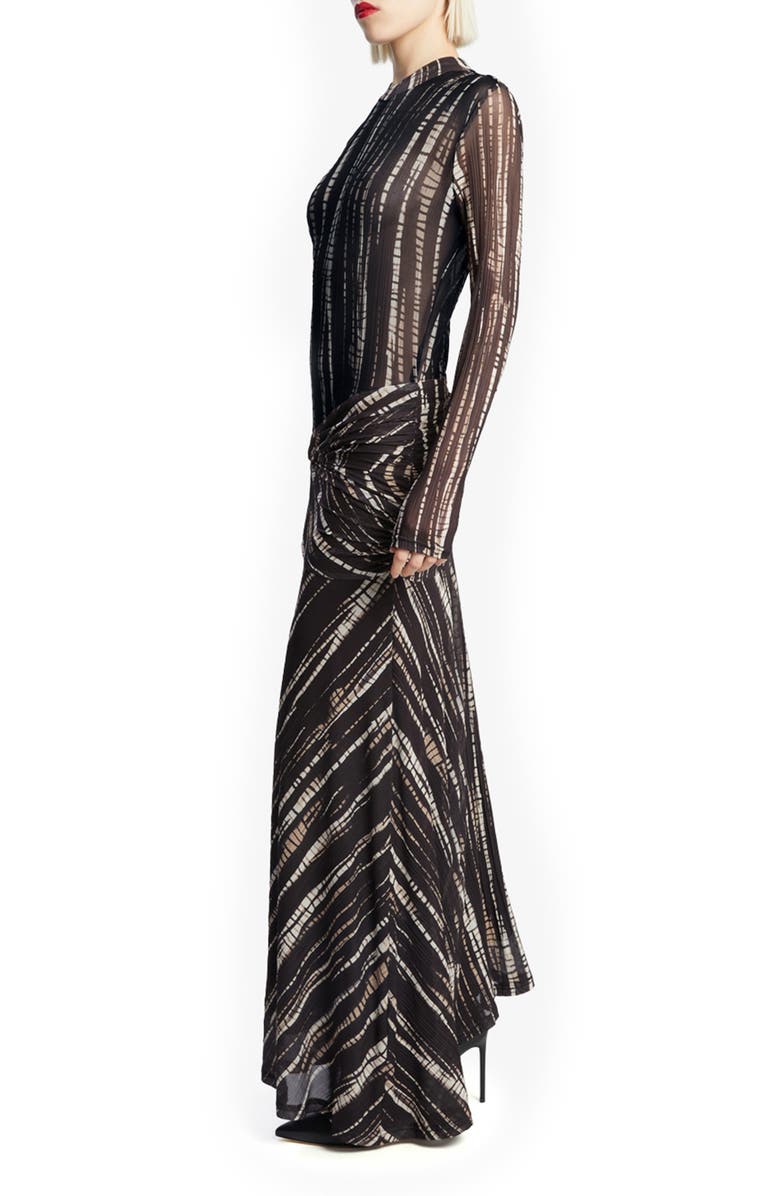 Bardot Lea Long Sleeve Mesh Dress, Alternate, color, 