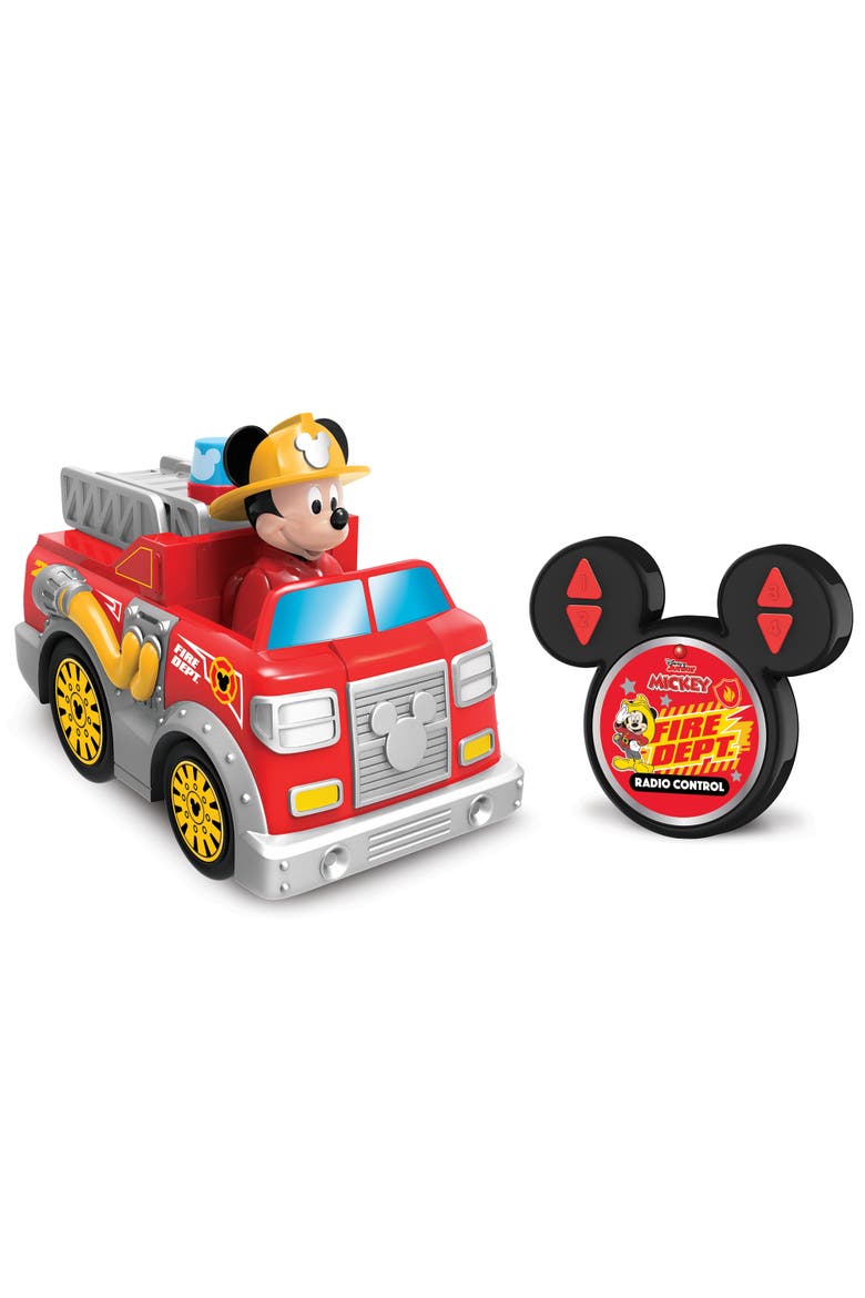 Mickey's Fire Truck Remote Control Vehicle, Main, color, Red