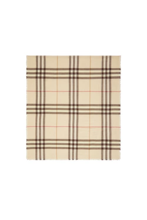 BURBERRY BURBERRY WIDE CHECK WOOL SCARF
