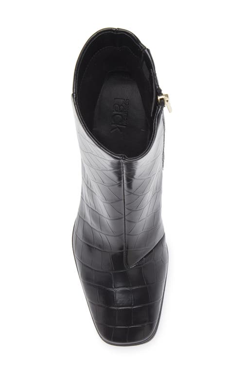 Nordstrom Rack Normandy Block Heel Bootie In Black Croco
