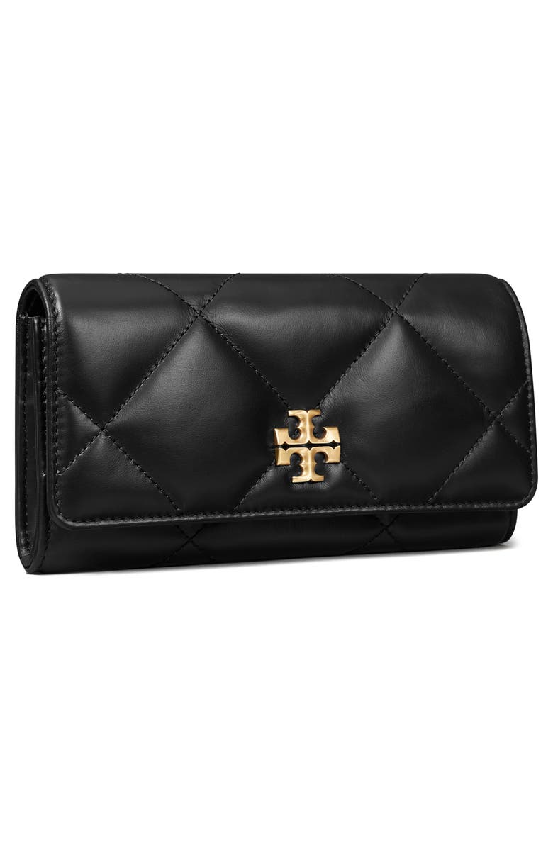 Tory Burch Kira Diamond Quilted Leather Flap Wallet, Alternate, color, 