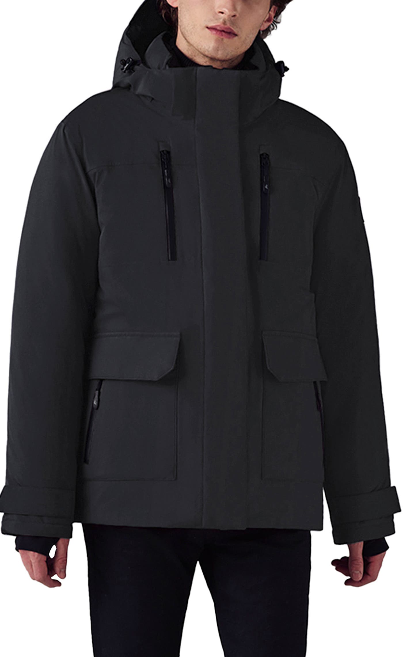 Triple F.A.T. Goose Anvil Men's Short Down Parka in Black 