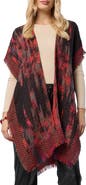 SAACHI Abstract Fringe Poncho
