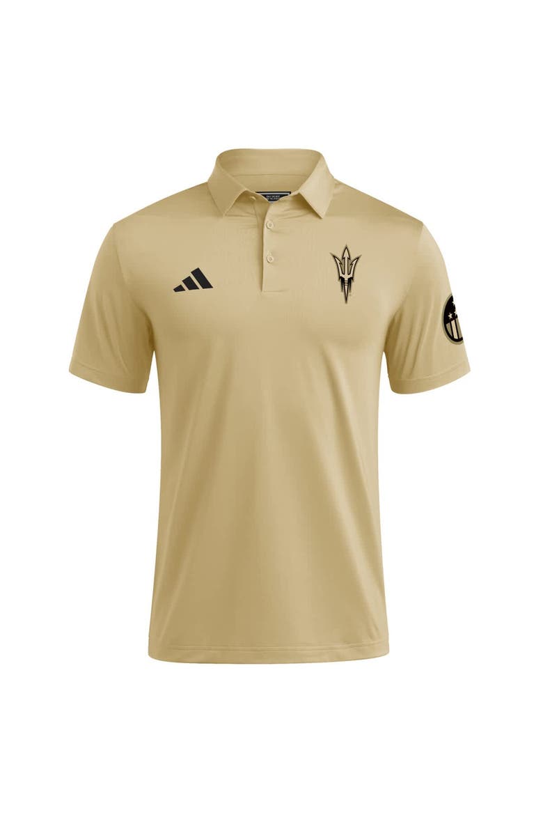 Men's adidas Tan Arizona State Sun Devils Salute to Service Ultimate365 Solid Polo, Alternate, color, Tan