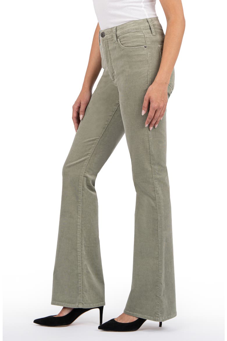 Ana Fab Ab High Waist Corduroy Flare Jeans, Alternate, color, CELERY