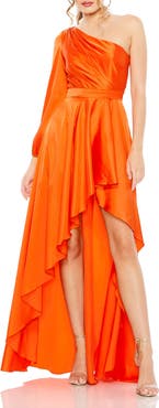 Mac Duggal High Low One Shoulder Flowy Gown