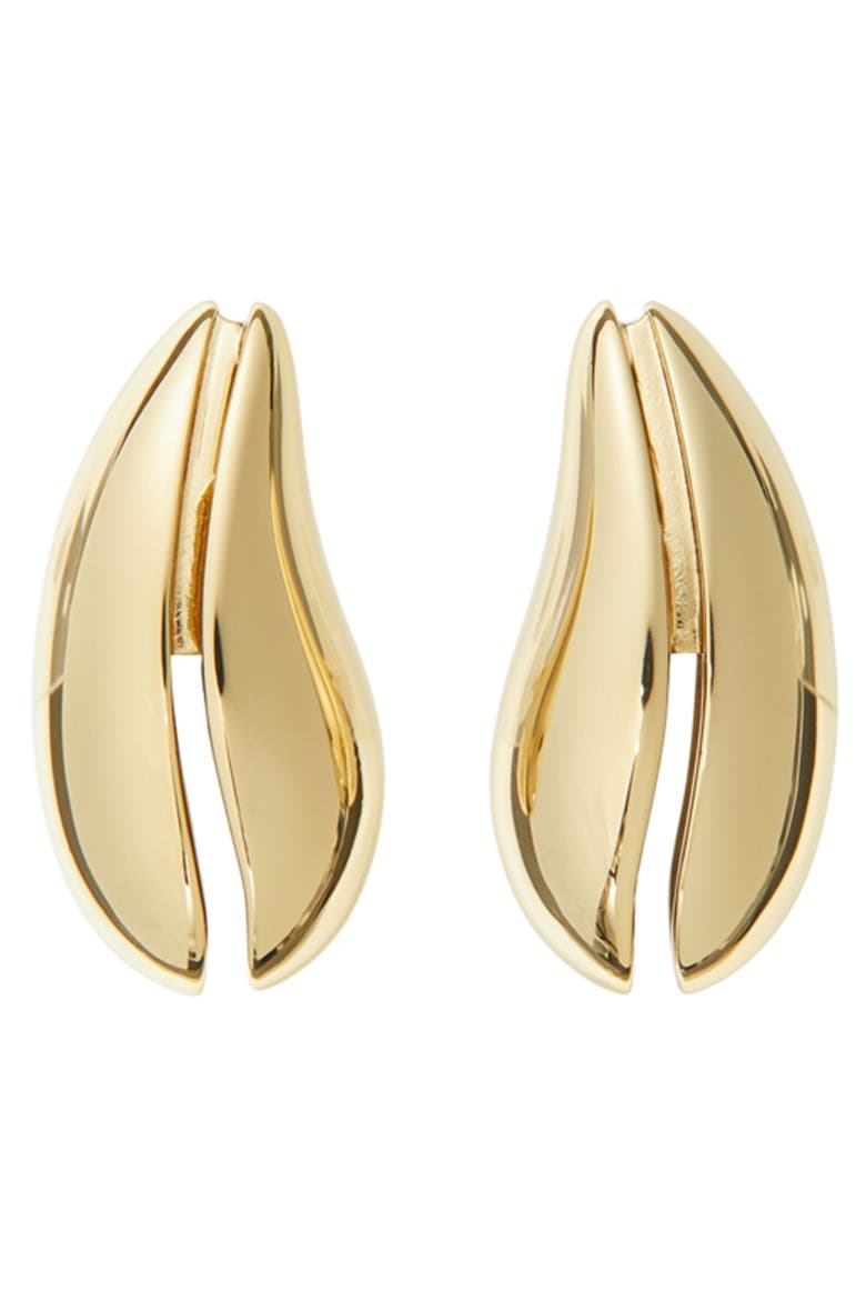 Small Pierced Earrings, Main, color, LIGHT BRASS