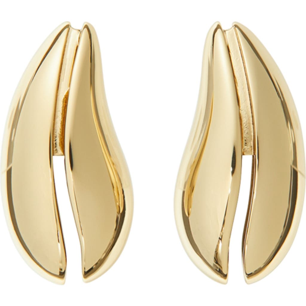 Tory Burch Small Wave Earrings In Gold