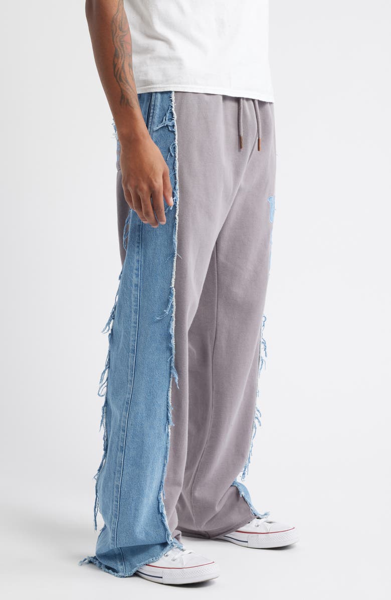 HONOR THE GIFT Mixed Media Sweatpants, Alternate, color, Grey