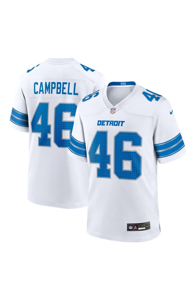 Nike Men's Nike Jack Campbell  White Detroit Lions White Game Jersey, Main, color, White