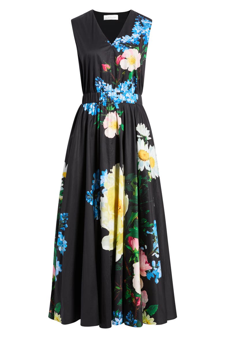 The Athena Moon Flower Sleeveless A-Line Dress, Alternate, color, MOON FLOWER PRINT