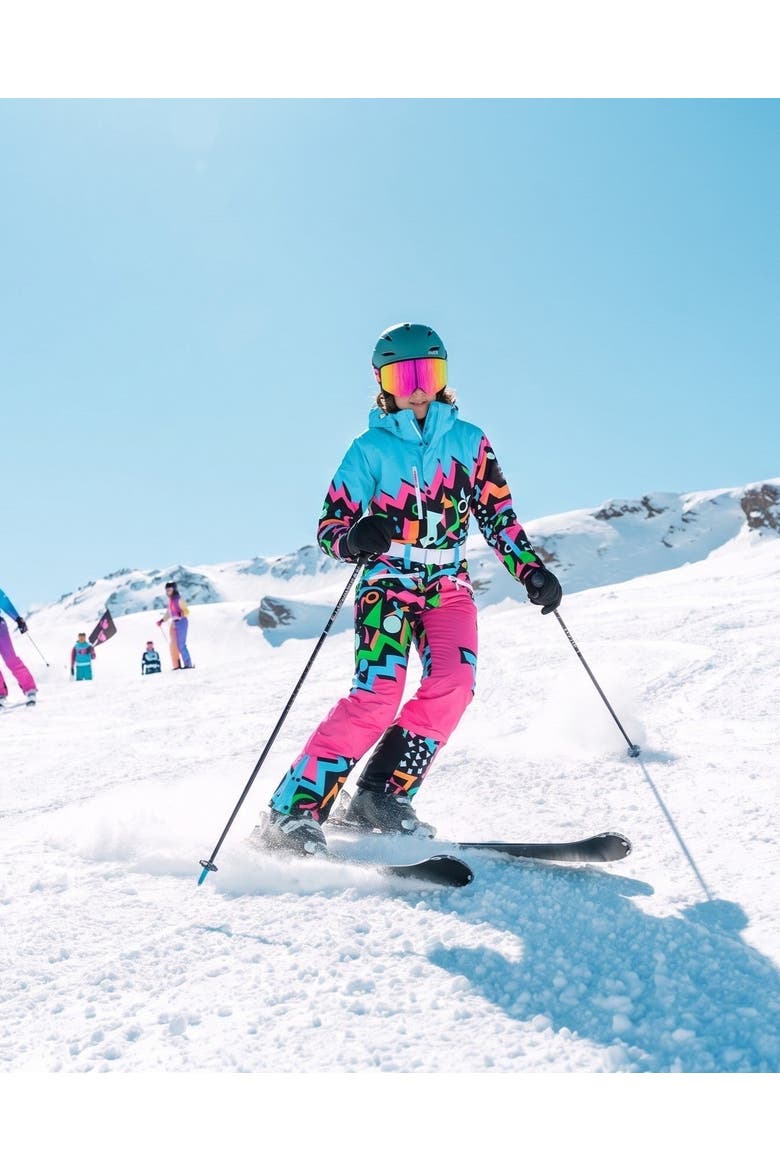 Nutscracker 2.0 Shaped Women's Ski Suit, Alternate, color, Black with neon pink